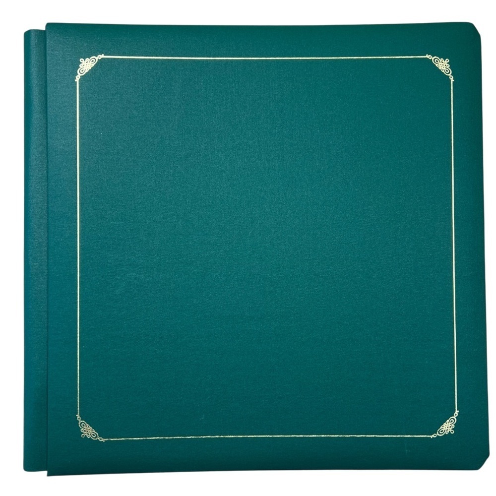Creative Memories 12 x 12 Scrapbook Album Green Gold Foil